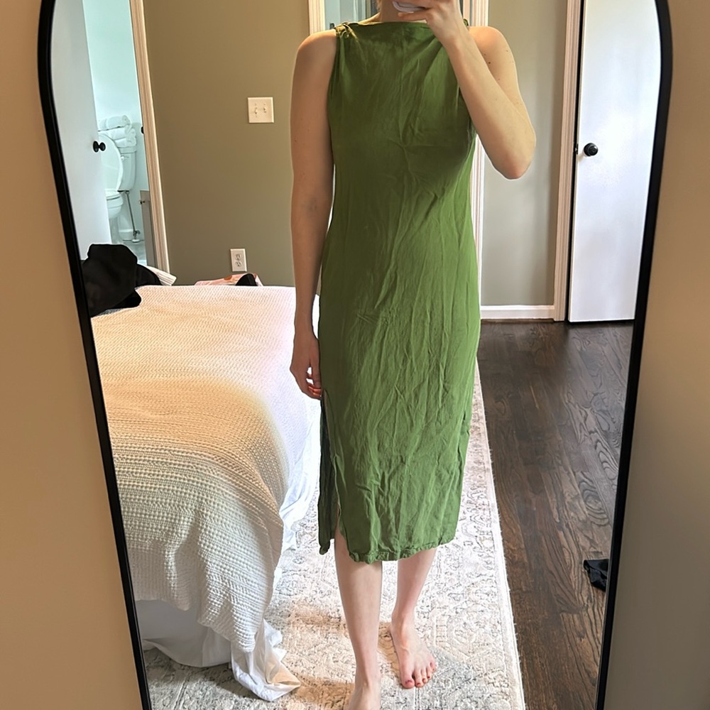 Zara linen midi dress